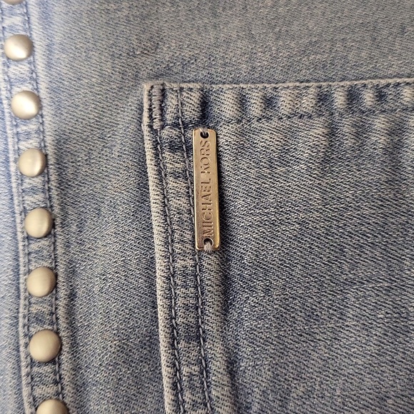 Michael Kors Womens‎ 12 Lightwash Jeans Straight Leg Ankle Cuffed Denim Casual - Picture 6 of 9
